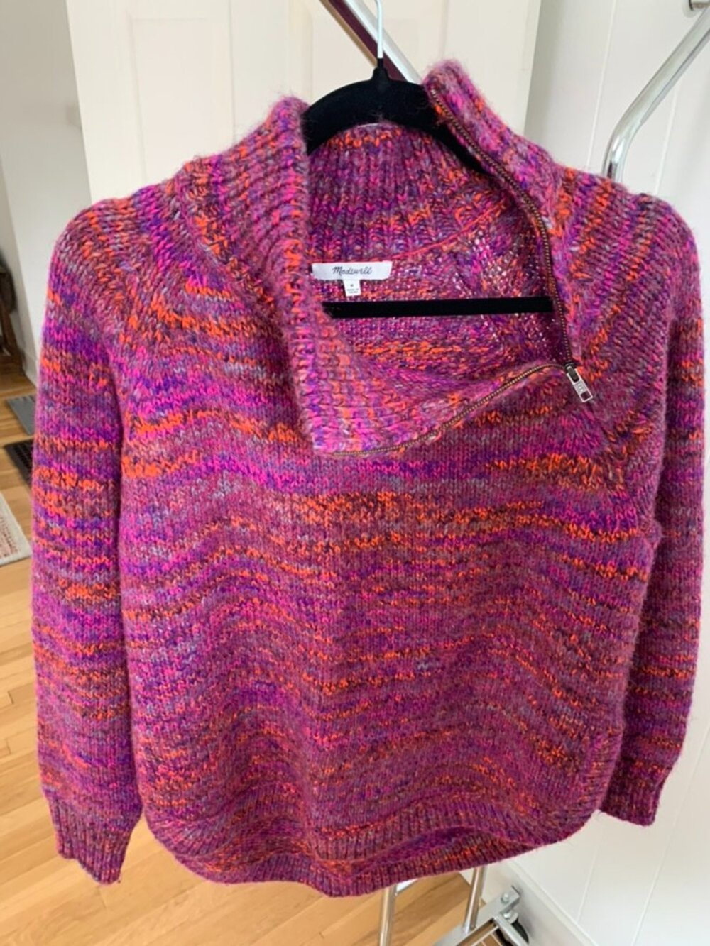 Madewell Zip Neck Sweater